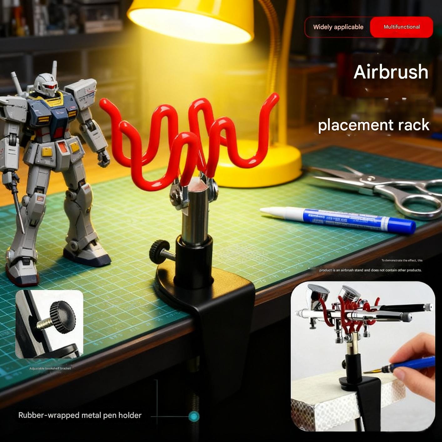 Airbrush Kit With Mini Compressor - حامل فرشاة هوائية بنظام الجاذبية مع