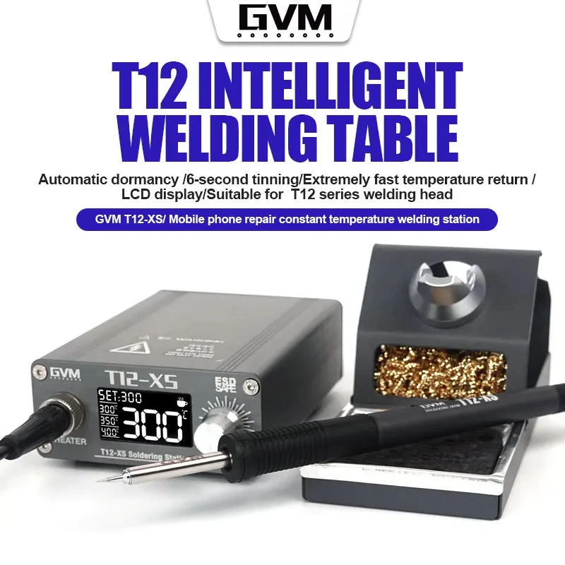 Digital Soldering Station T12 - محطة لحام GVM T12-XS الذكية بشاشة