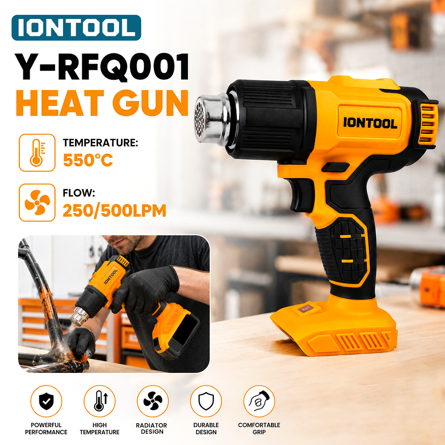 Cordless Heat Gun For Shrink Tubing - مسدس حراري لاسلكي من آيونتول 550