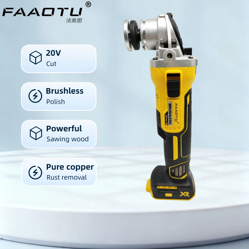 Brushless Angle Grinder Battery Powered - جلاخة زاوية مسطحة FAAOTU DCG405 مقاس