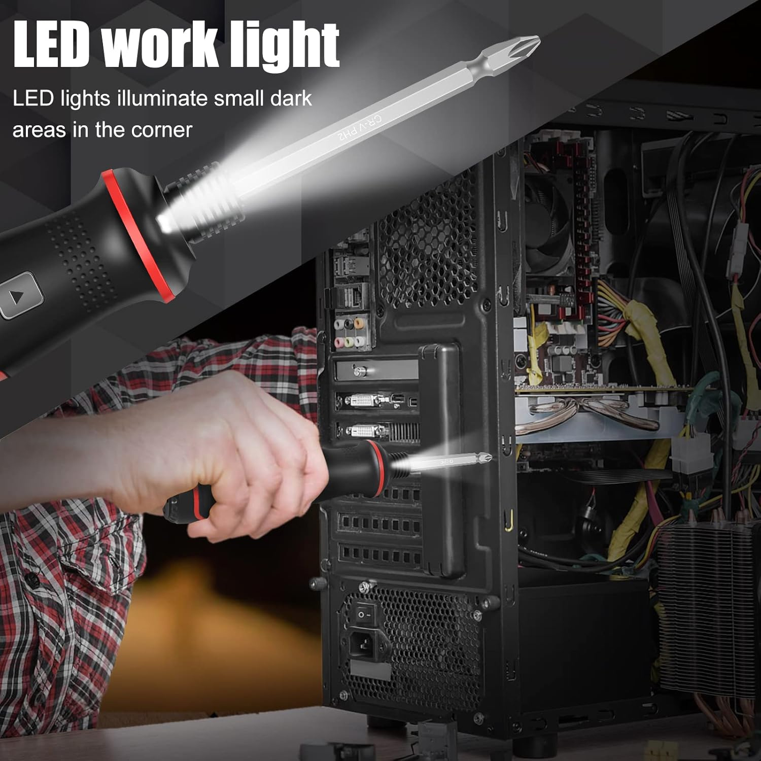 مفك براغي كهربائي لاسلكي قابل  - مراجعة Electric Screwdriver Rechargeable Usb وسعره