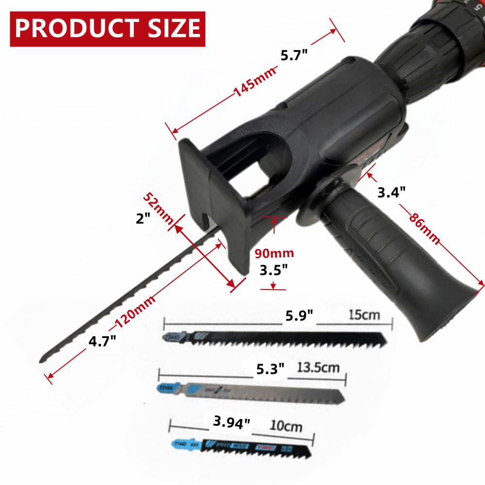 محول منشار ترددي محمول ، مثقاب - مراجعة Reciprocating Saw Attachment Drill وسعره