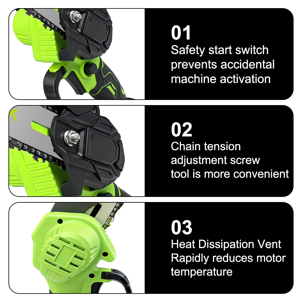 منشار كهربائي محمول صغير 6 بوص - مراجعة Mini Electric Chainsaw 6 Inch وسعره