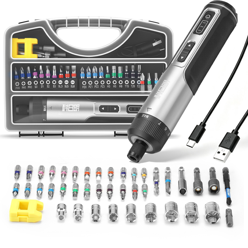 مفك براغي كهربائي لاسلكي مع مج - مراجعة Electric Screwdriver Rechargeable Usb وسعره