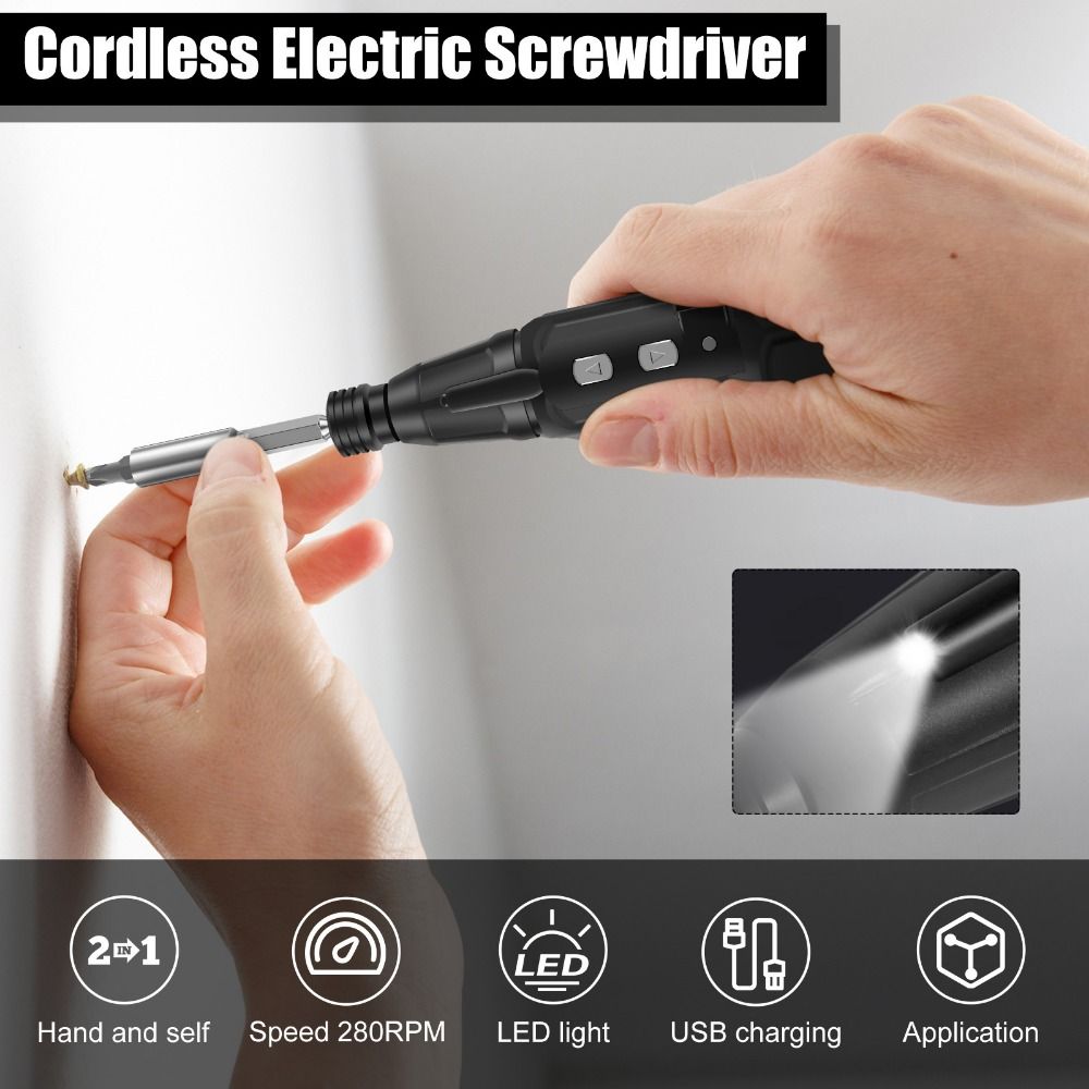مفك براغي كهربائي 3.6 فولت مع  - مراجعة Electric Screwdriver Rechargeable Usb وسعره