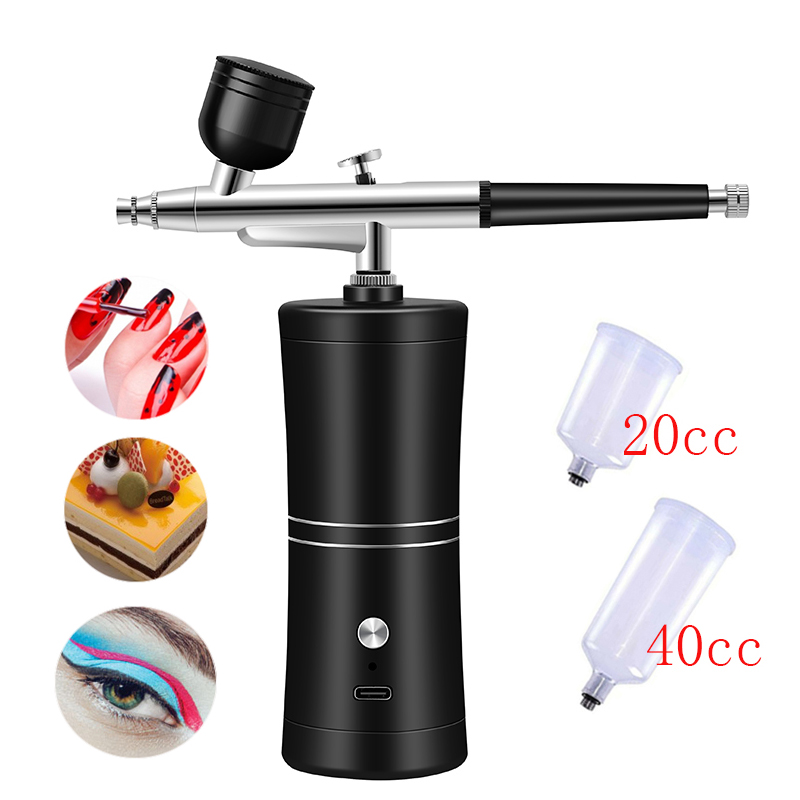 البخاخة لطلاء الأظافر، فرشاة ه - مراجعة Airbrush Kit With Mini Compressor وسعره