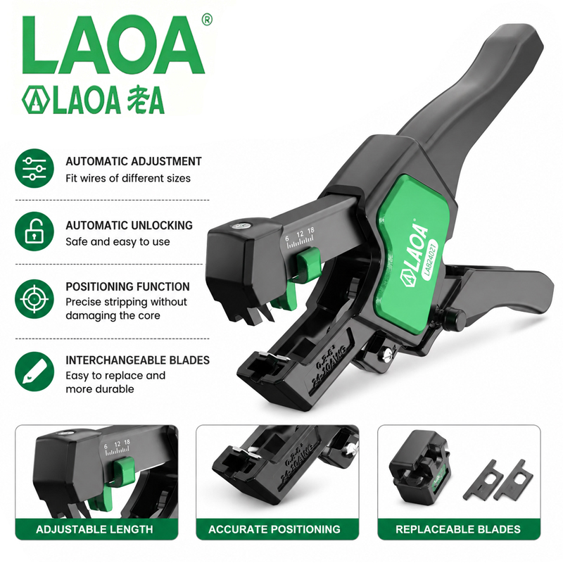 LAOA LA824021 أداة تجريد الأسل - مراجعة Automatic Wire Stripper Cutter وسعره