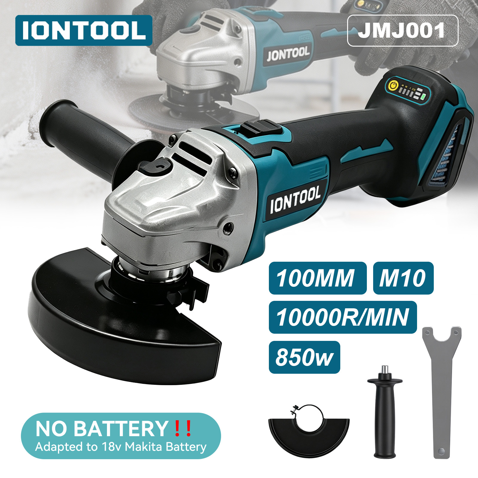 جلاخة زاوية لاسلكية IONTOOL بق - مراجعة Brushless Angle Grinder Battery Powered وسعره