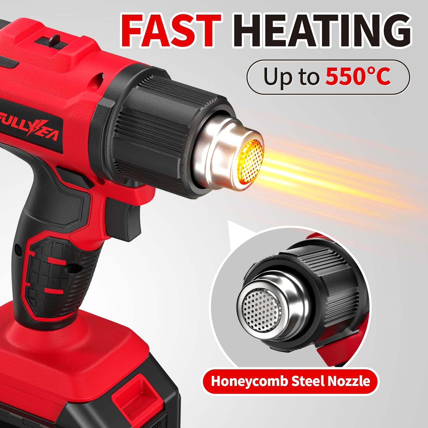مسدس هواء ساخن لاسلكي، يصل إلى - مراجعة Cordless Heat Gun For Shrink Tubing وسعره