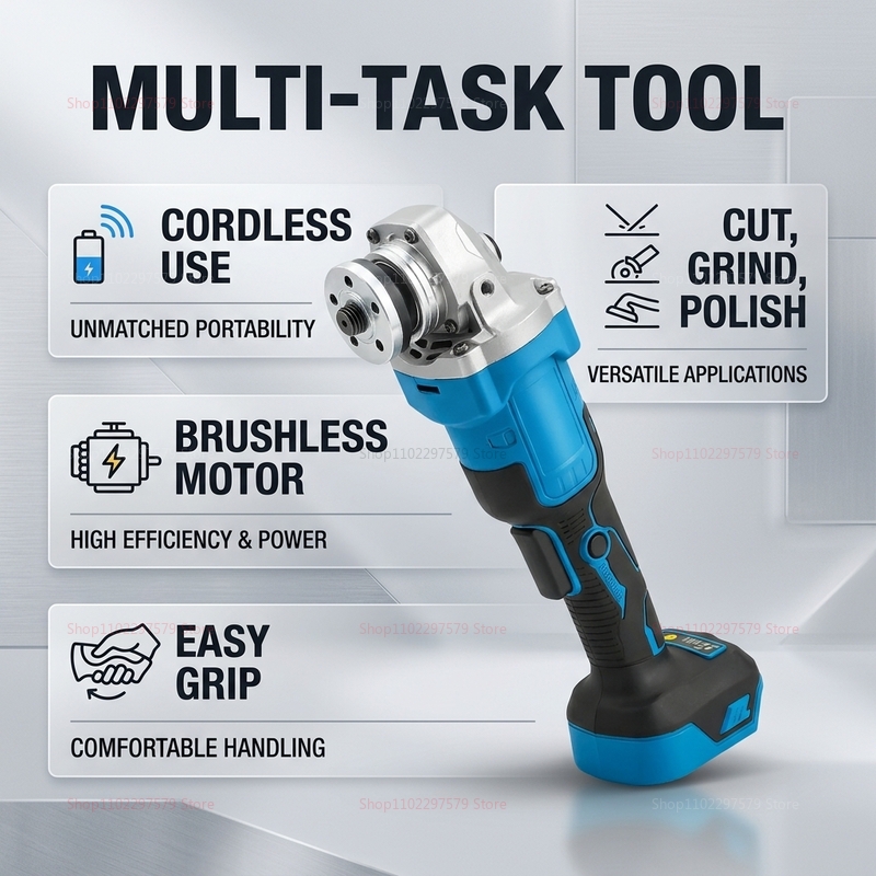 جلاخة زاوية لاسلكية بدون فرشاة - مراجعة Brushless Angle Grinder Battery Powered وسعره
