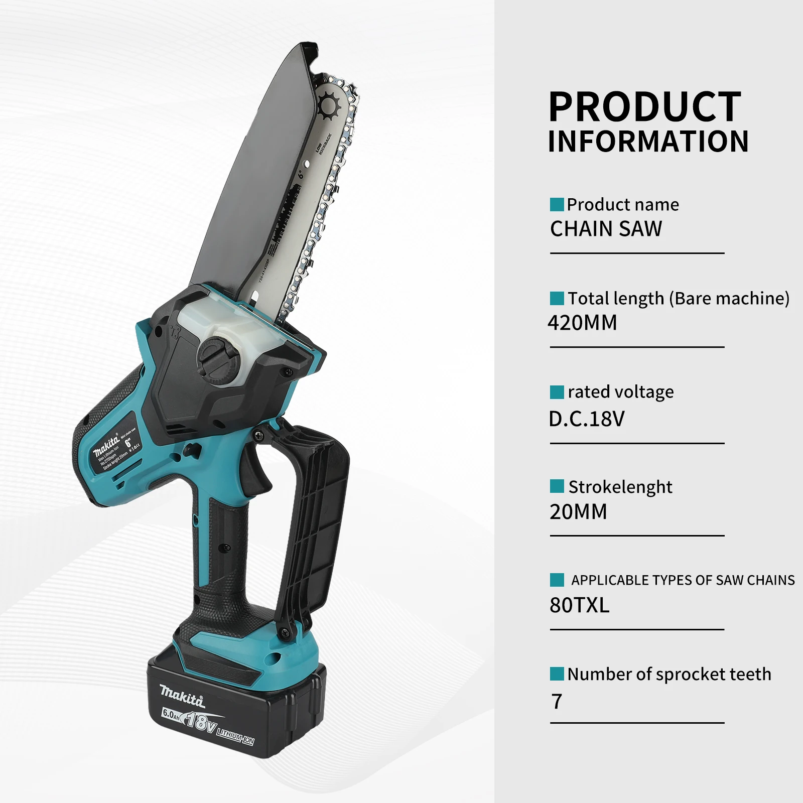 منشار سلسلة لاسلكي للأعمال الخ - مراجعة Mini Electric Chainsaw 6 Inch وسعره