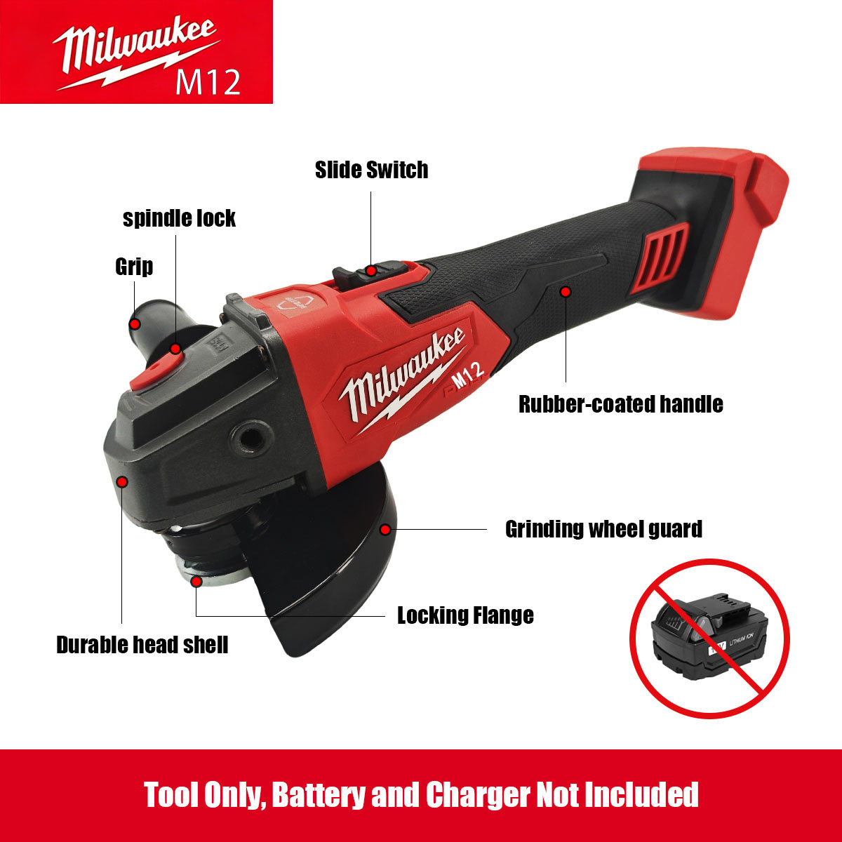 جلاخة زاوية ميلووكي M12 M18 بد - مراجعة Brushless Angle Grinder Battery Powered وسعره