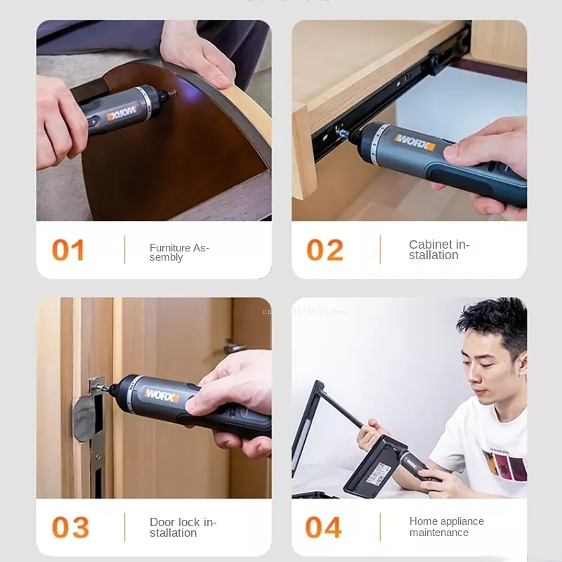 WORX WX242 4 فولت مفك كهربائي  - مراجعة Electric Screwdriver Rechargeable Usb وسعره