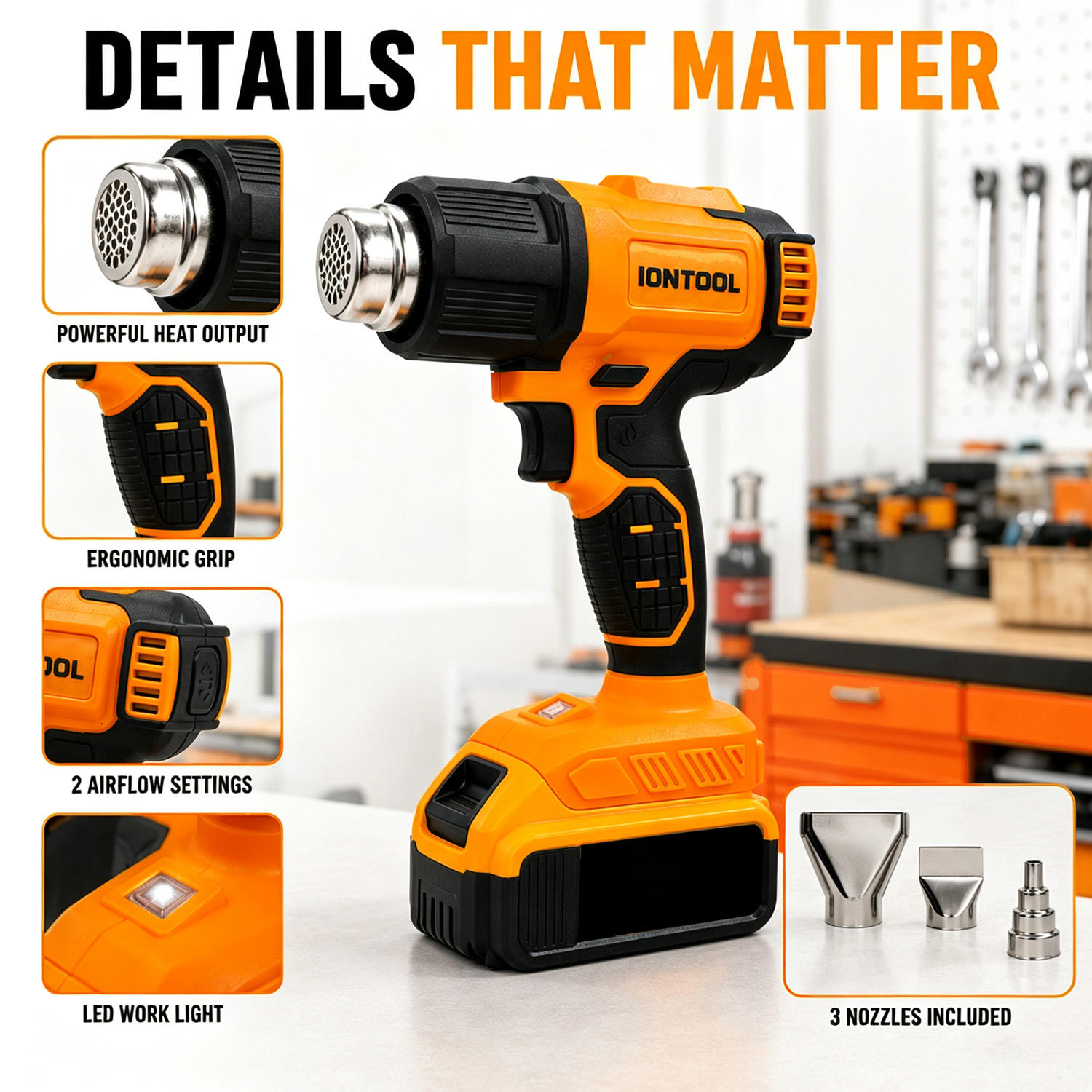 مسدس حراري لاسلكي من آيونتول 5 - مراجعة Cordless Heat Gun For Shrink Tubing وسعره