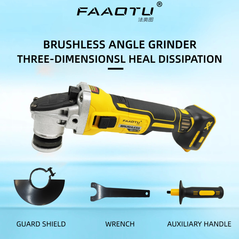 جلاخة زاوية مسطحة FAAOTU DCG40 - مراجعة Brushless Angle Grinder Battery Powered وسعره