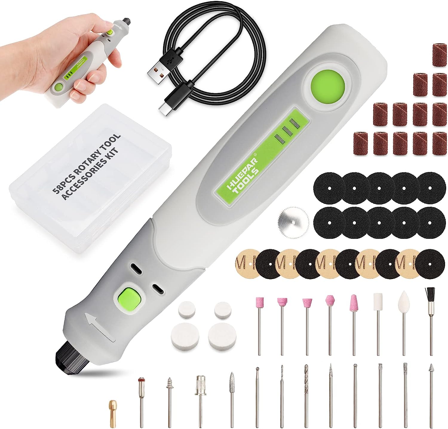 مثقاب كهربائي مطحنة القالب حفا - مراجعة Cordless Rotary Tool Kit Accessories وسعره