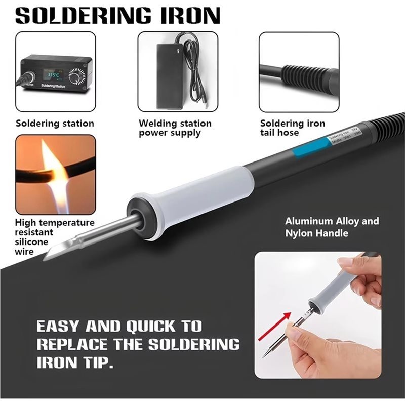 محطة لحام رقمية B03C-T12 محمول - مراجعة Digital Soldering Station T12 وسعره