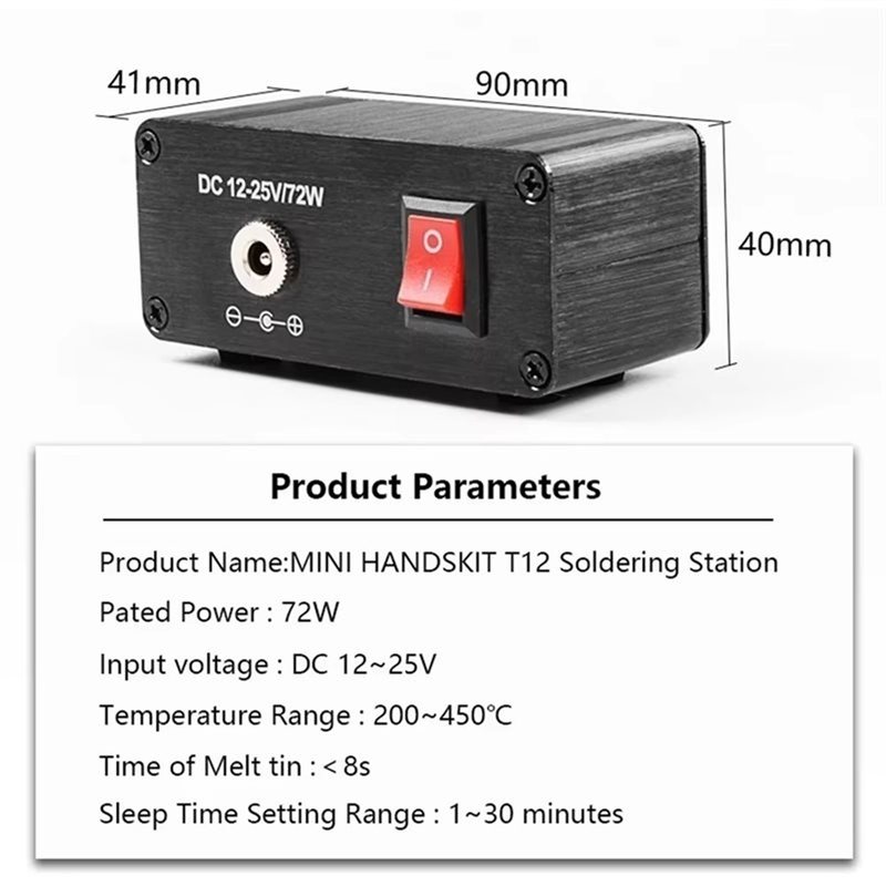 محطة لحام رقمية B03C-T12 محمول - مراجعة Digital Soldering Station T12 وسعره