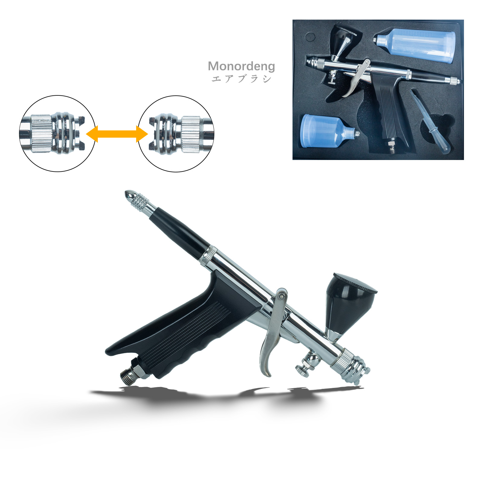 طقم فرشاة هوائية مزدوجة الفعل  - مراجعة Airbrush Kit With Mini Compressor وسعره